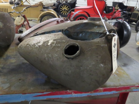 Early Harley Davidson Motorcycle Tank