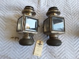 Pair of Solar Nickel Sidelamps- Kerosene/Carbide