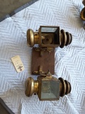 Pair American Lamp Co. Brass Sidelamps