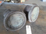 Pair of Gray and Davis Brass Headlights #106