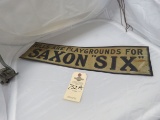 Saxon  Single Sided Painted Tin Sign