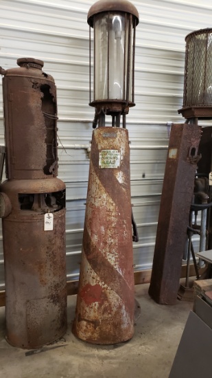 Vintage Wayne Upright Visible Gas Pump for Restore