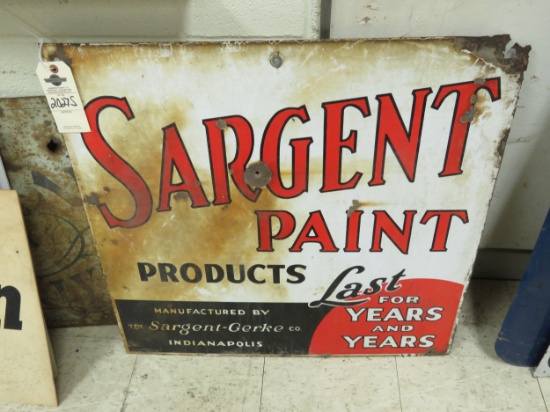 Sargent paints Porcelain Sign