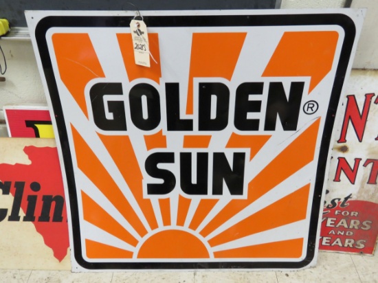 Golden Suns Painted Tin Sign