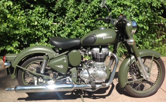 2014 Royal Enfield Classic Military 500 motorcycle