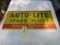 Auto Lite Spark Plugs Painted Tin Sign Single Sided