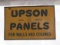 Upson Panes Painted tin Single sided Sign