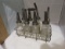 Vintage Glass Oil Bottles and Rack