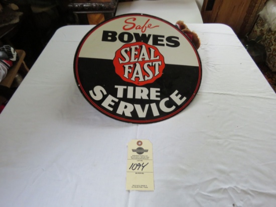 16 inch Bowes Service Single Sided Painted Tin Sign