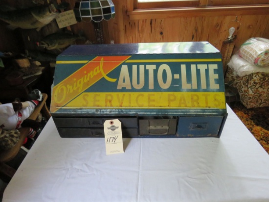 Vintage Autolite Rack with Spark Plug Tools