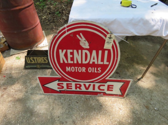 Kendall Oil Painted Tin DS Sign 28x36 inches