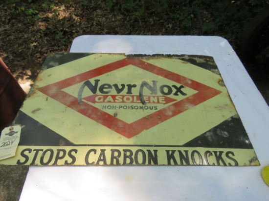 Never-Nox DS Porcelain Sign 19x32 inches