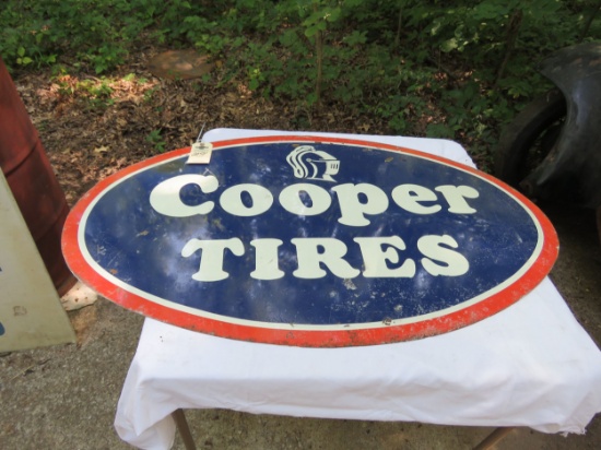 Cooper Tires DS painted Tin Sign 30"X4ft
