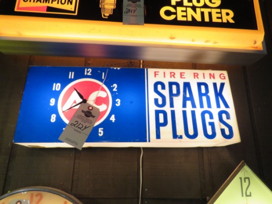 AC Spark Plugs Clock-Plastic