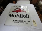 Porcelain Mobiloil Singles Sided Sign