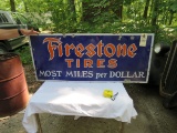 Firestone Single Sided Porcelain Sign 18