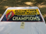 Champion Spark Plugs SS Painted Tin Sign