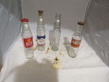 4 GlassOil Bottles of Various Companies