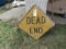 Large Single signed Painted Tin Dead End sign