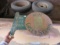 Green Stamps Double Sided Painted Tin Flange