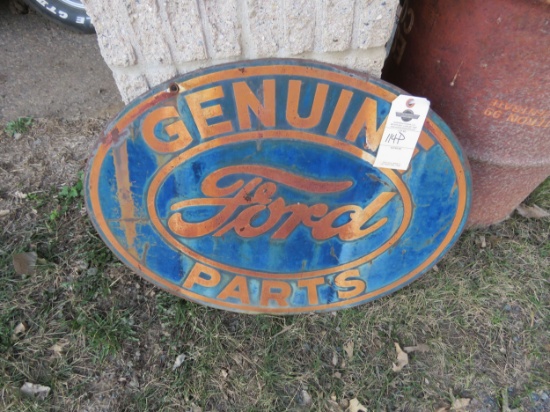 Double Sided Painted Tin Ford Sign