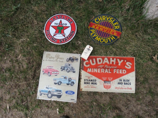 Reproduction and 1 original Feed Sign Grouping