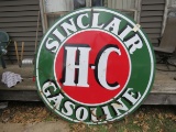 Double Sided Sinclair Porcelain Sign 72 inches