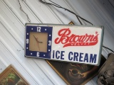 Brown's Ice Cream Listed Sign