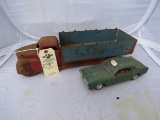 Vintage Tin Truck and Car has wear and damage