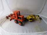 Tin Toy Road grader and Box Scraper