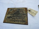 Vintage Brass Buffalo Plate