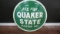 Quaker State Safety Painted Tin Sign