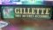 GILETTE TIRE SINGLE SIDED PAINTED TIN SIGN 24 ICHES X7 FT