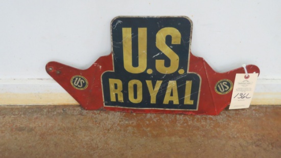 US Royal Painted Tin Tire Sign