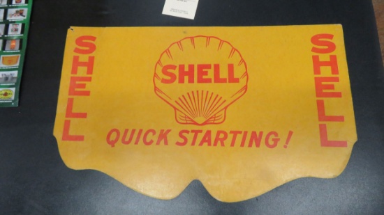 shell Quick Start wax paper sign