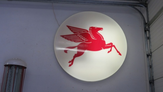 Lighted Mobil Pegasus Sign