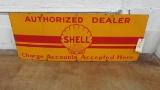 Shell Porcelain Credit Card sign