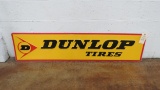 Dunlap Tires Painted Tin Sign