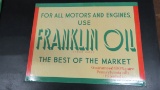 Franklin Oil Painted Tin Sign