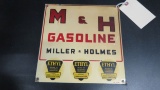 M&H Painted Tin Sign