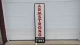 Armstrong Tires Painted tin sign