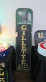 GILETTE TIRES PAINTED TIN SIGN 18X61 INCHES