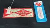 Royal Crown Soda Sign and RC Cola Thermometer