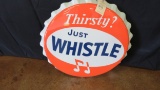 Whistle Soda Bottle Cap Sign