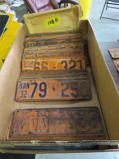 Grouping of Kansas 1932 License Plates