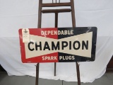 Champion Spark Plugs Sign