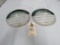 pair of Lens covers glass with Green shades
