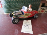 Vintage Tin Friction Hot Rod toy