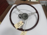 1938 Ford Banjo Steering wheel w/Horn Button Restored