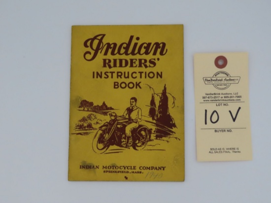 1940 Indian Riders' Instruction Book